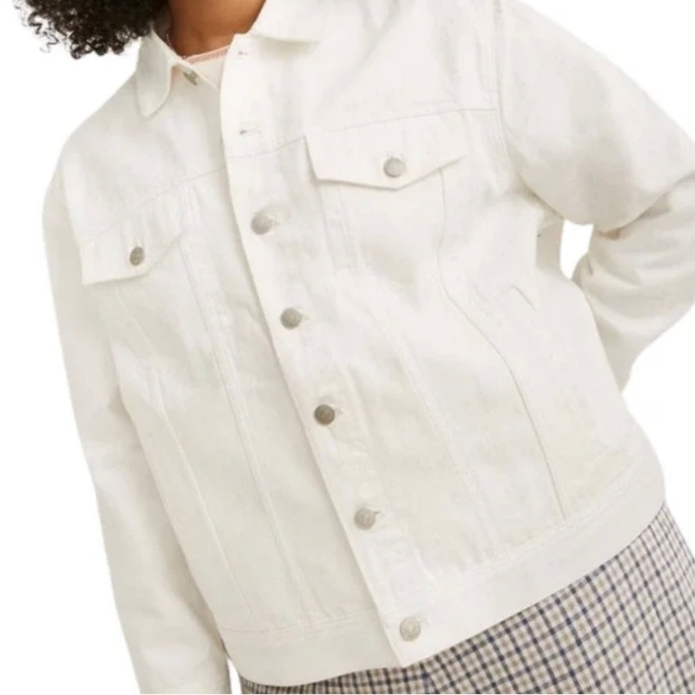 Madewell White Denim Jacket - Size Small